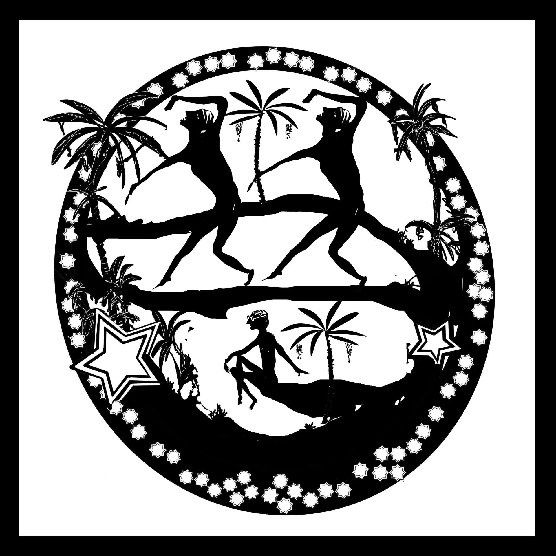 small painting, Daniel garbade, museo, scherenschnitt,cut