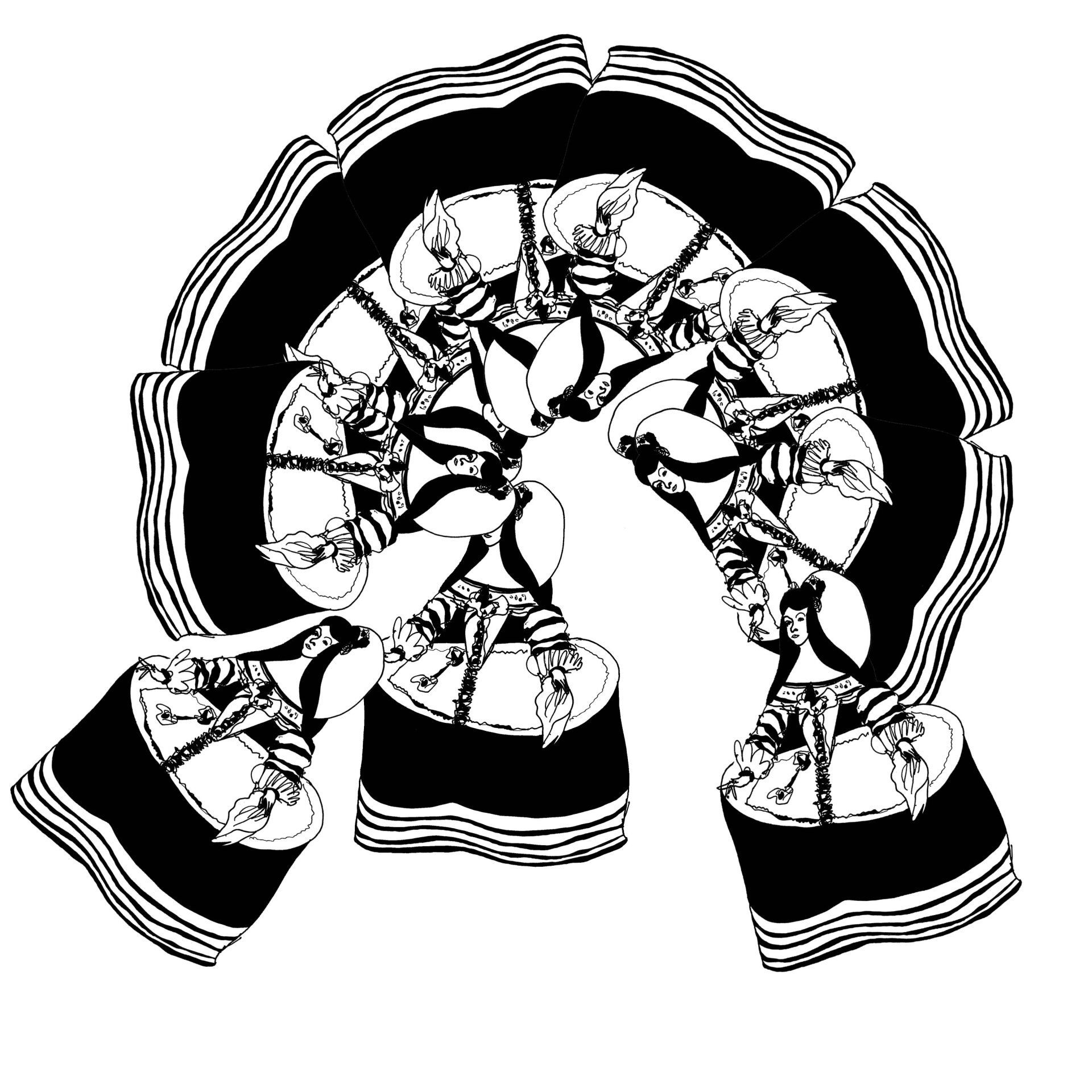 museum galdiano,garbade, Daniel,disfigured,ink art,art, abstract,painting,