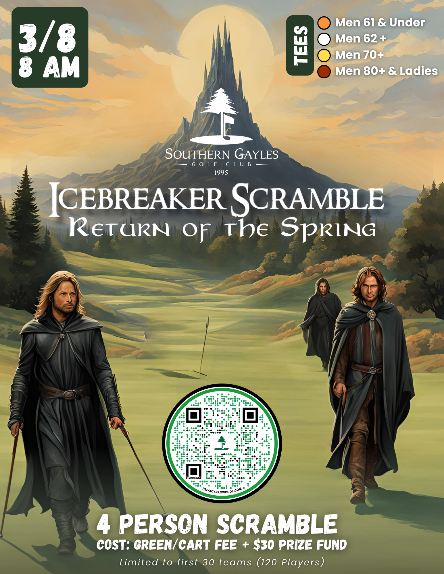 A poster for icebreaker scramble return of the spring