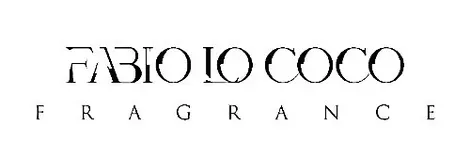 Logo FABIO IO COCO FRAGRANCE in carattere serif nero su sfondo bianco