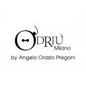 Logo DRIU Milano con scritte nere stilizzate e la dicitura “by Angelo Orazio Pregoni” su sfondo bianco.