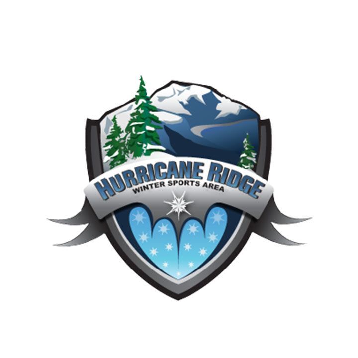 A logo for hurricane ridge winter sports area