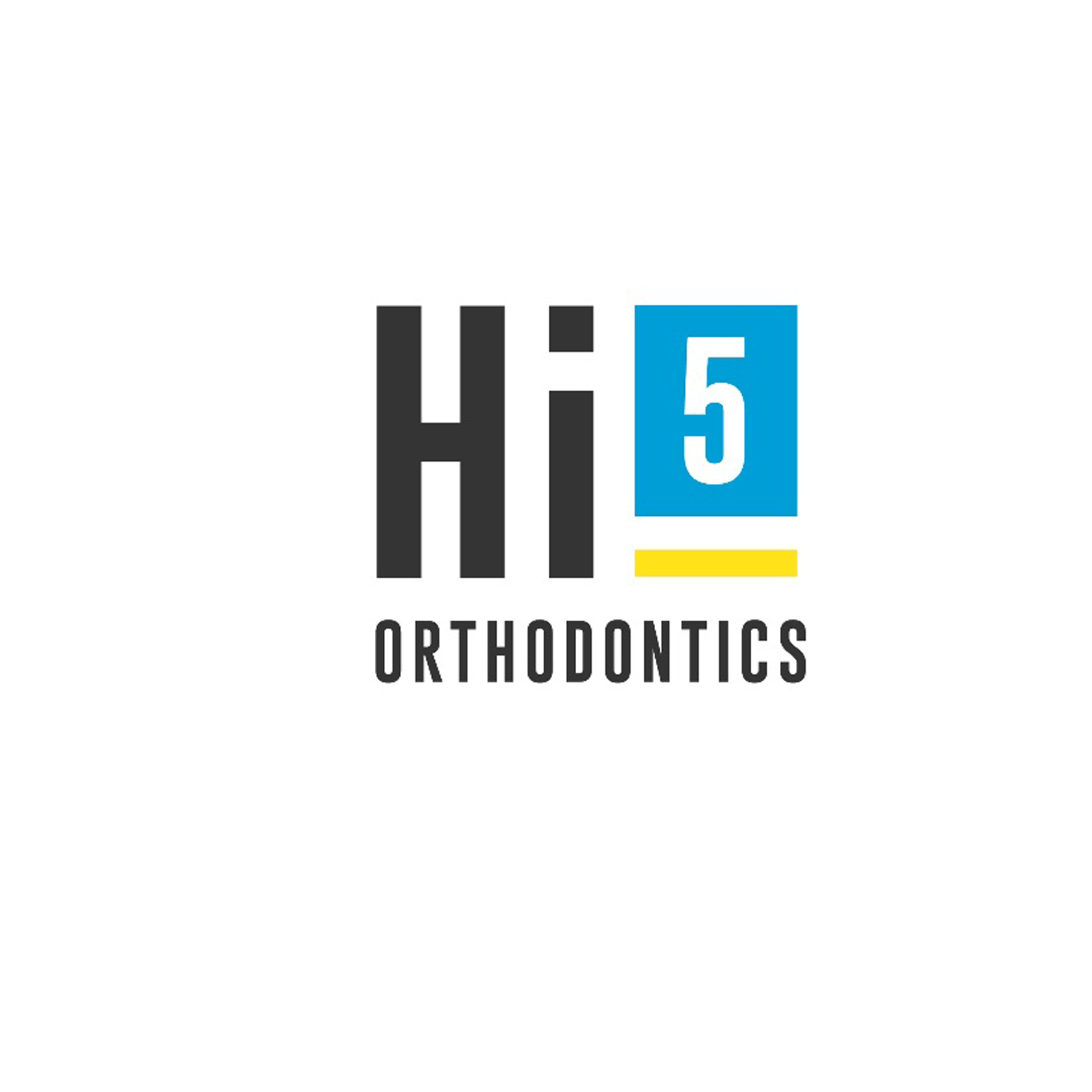 A logo for a company called hi 5 orthodontics
