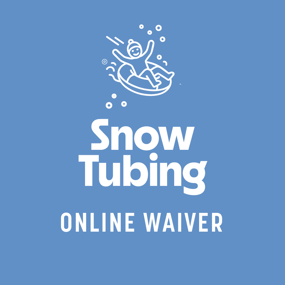 A blue background with the words ski school on it