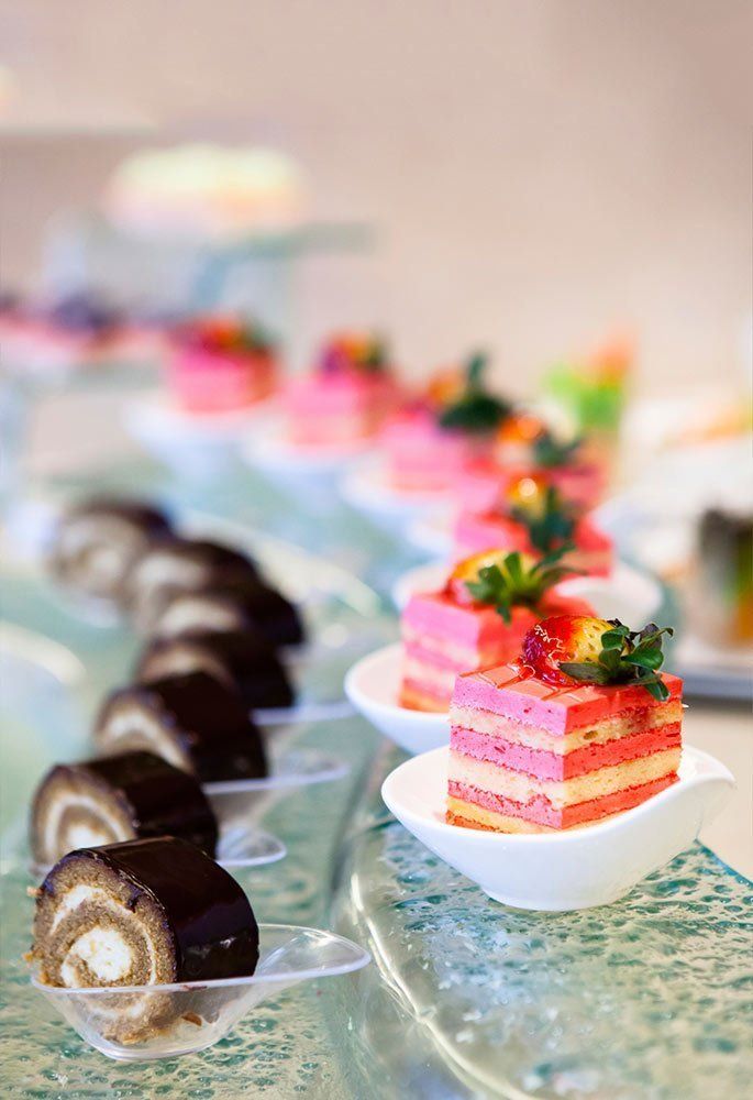 Some desserts created by our wedding catering service in Perth