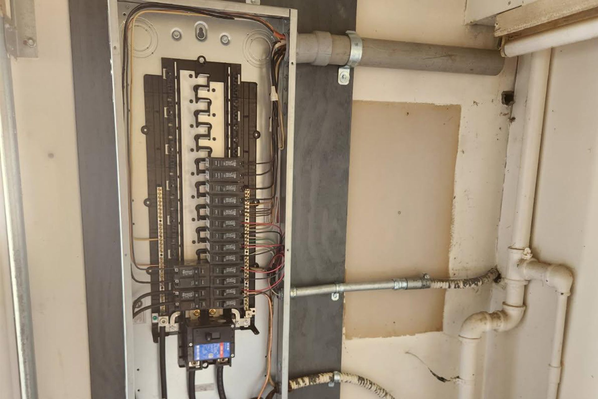 Mounted on wall with electrical panel upgrade Ross Township, PA