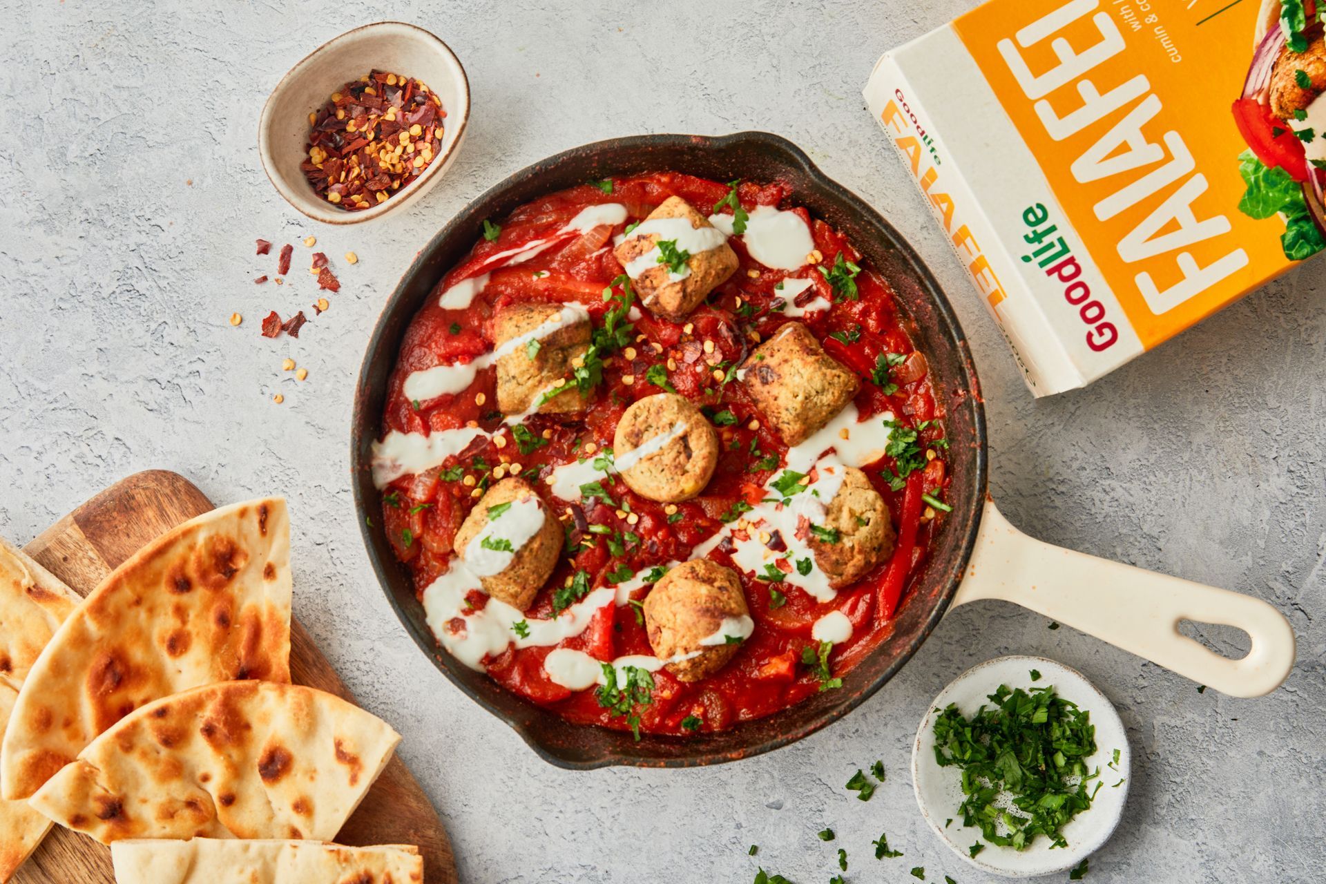 GoodLife - simple healthy vegetarian meals falafel shakshuka