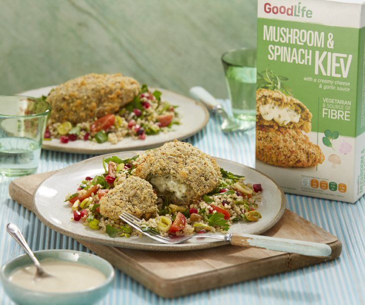 GoodLife - simple healthy vegetarian mushroom and spinach kyviv