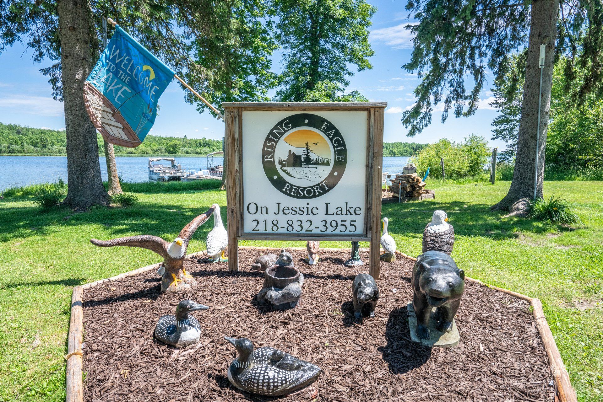 rising-eagle-resort-sign