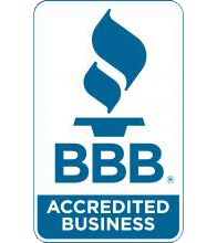 The bbb logo is an accredited business.