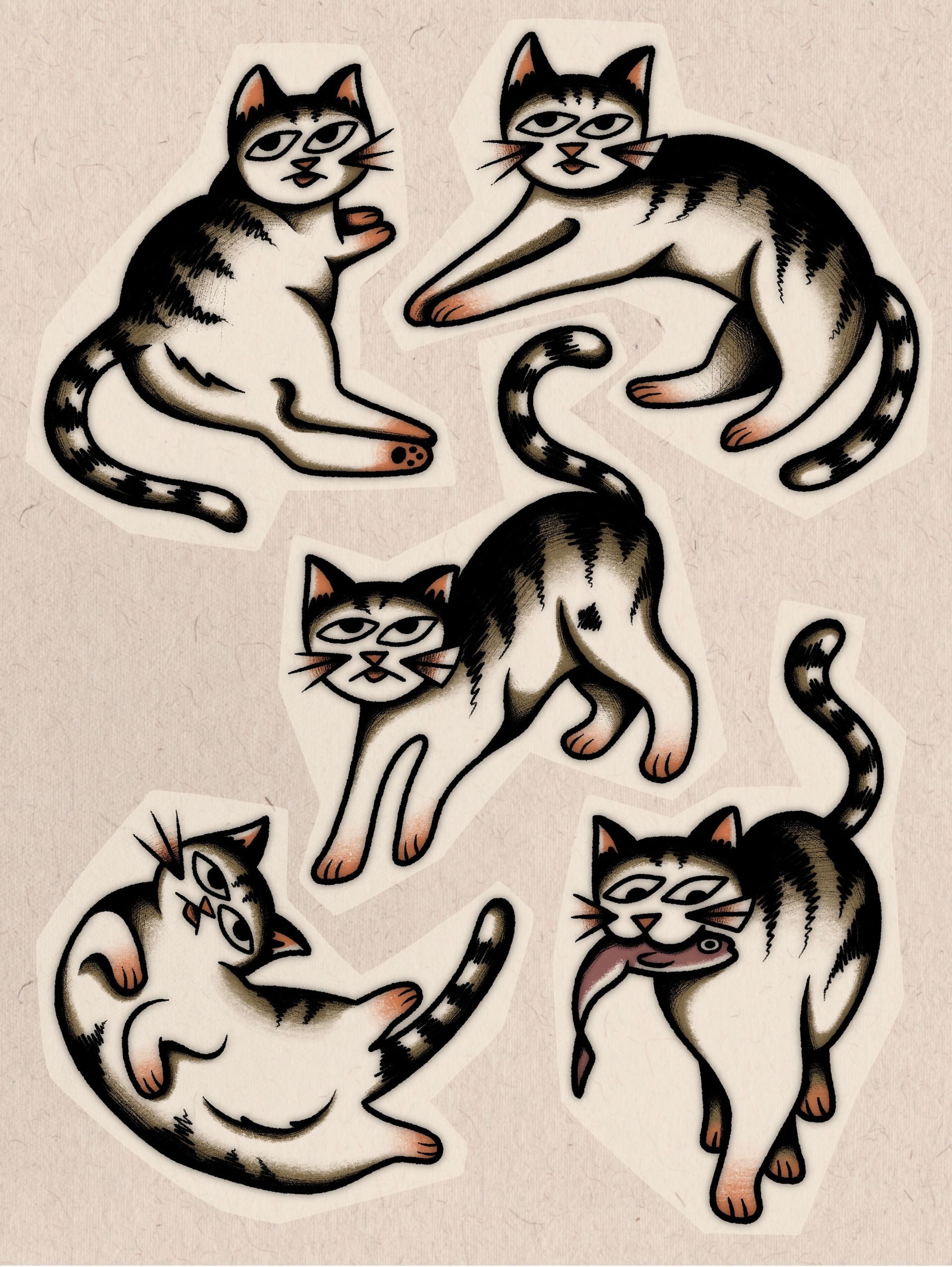 flash tattoos van Silke Sideways Tattoo Leeuwarden. Flashsheet flashwork flash design tatoeage ontwerpen