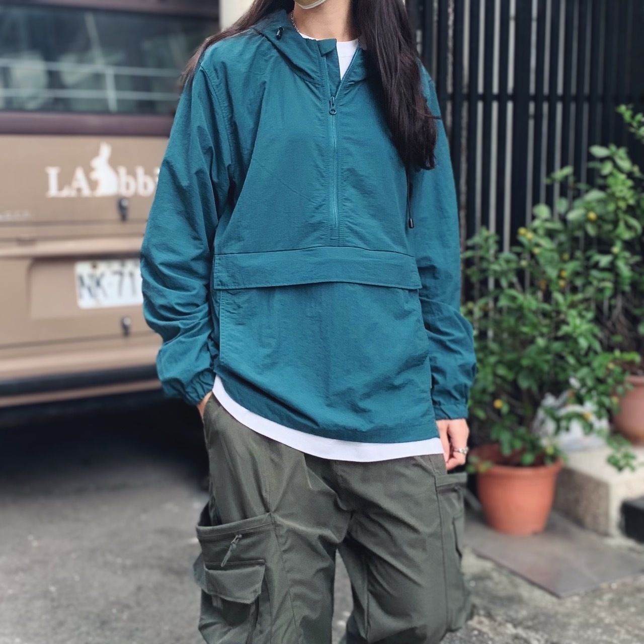 United Athle 3721101 棉花狀尼龍連帽防風上衣 (單層)