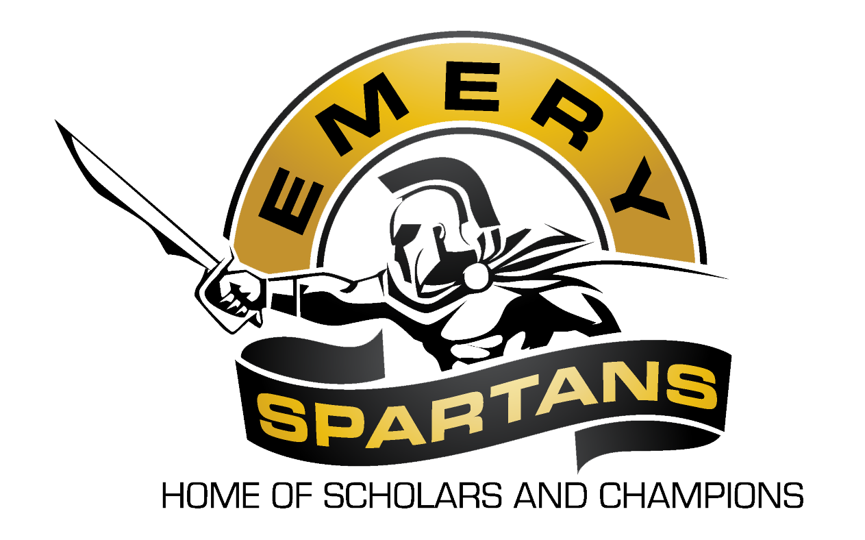 A logo for emery spartans home of scholars and champions