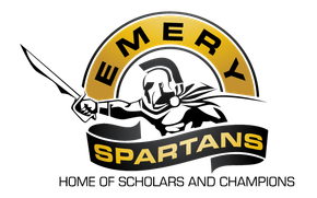 A logo for emery spartans home of scholars and champions