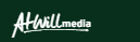 Ahwill media logo in white text on a dark green background