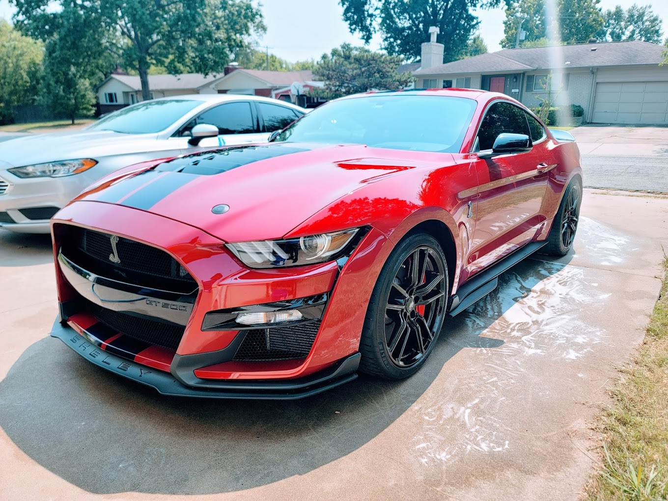 Ceramic coating providing a durable car finish.