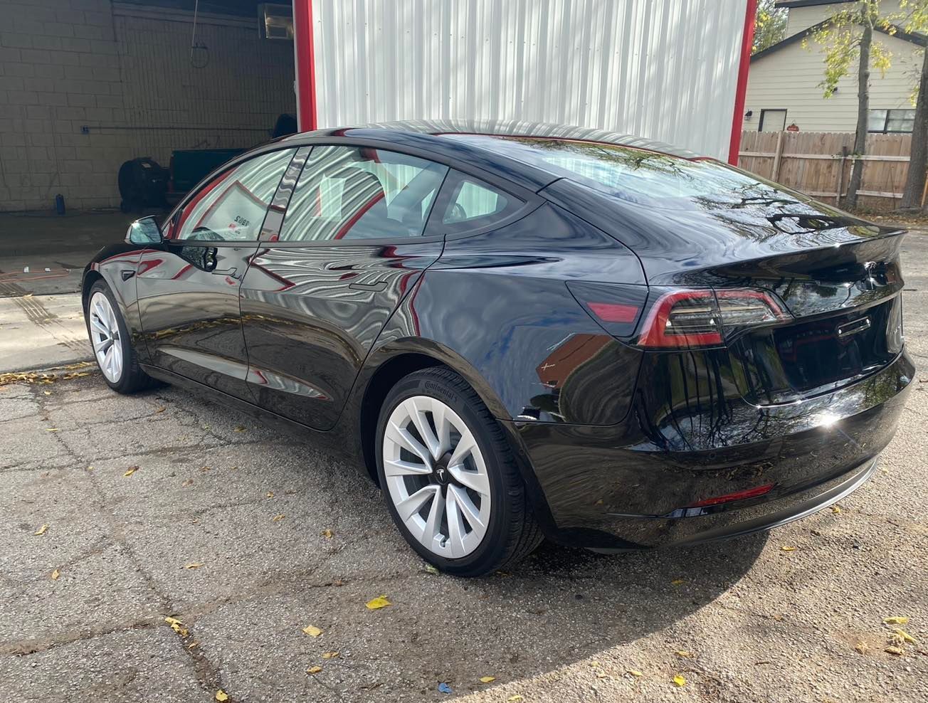 Ceramic coating enhancing car paint finish