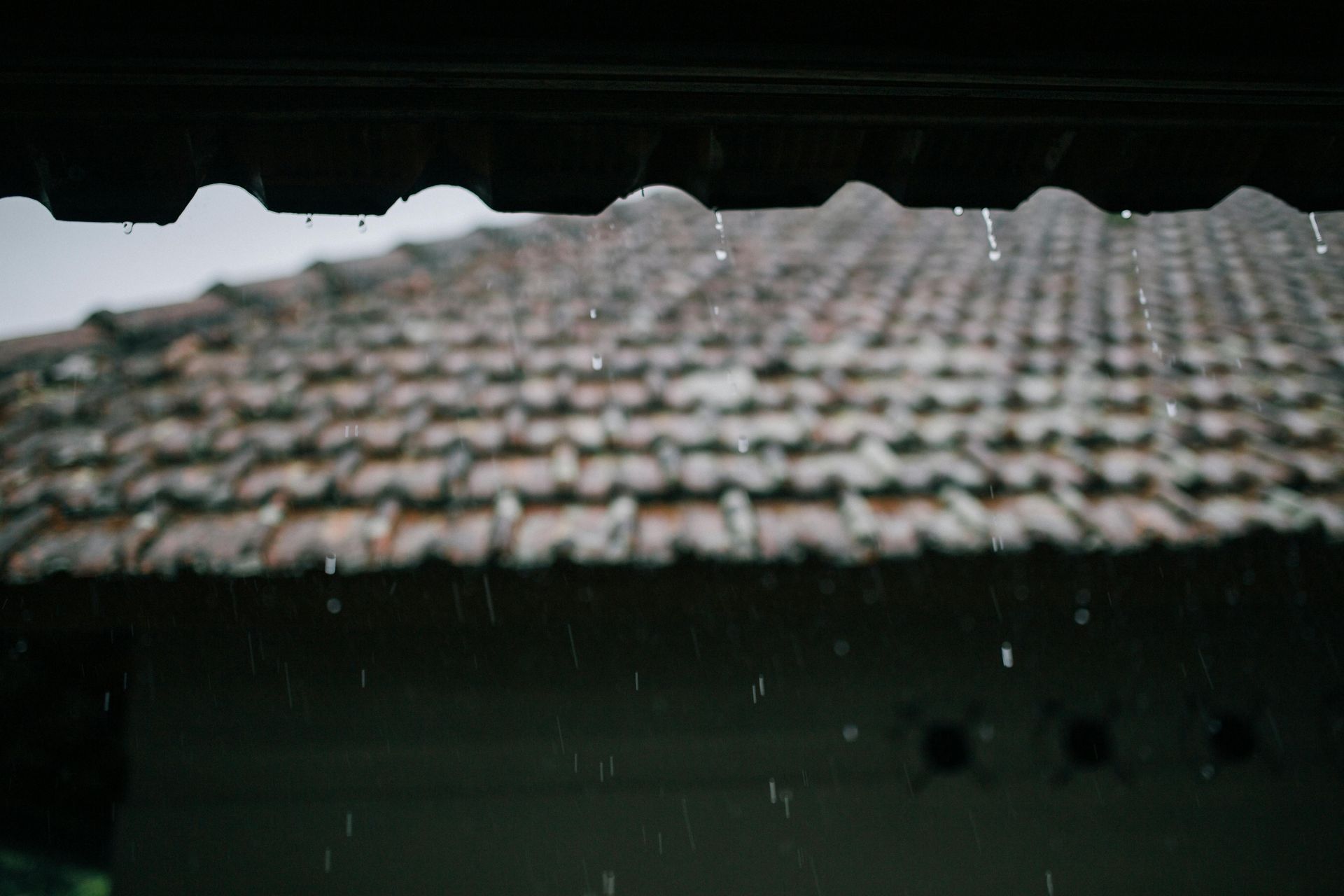 A roof after a hail storm