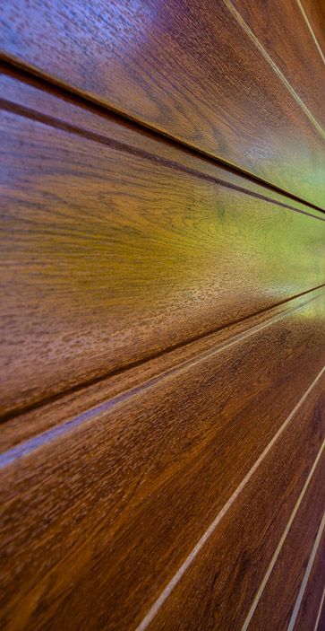 Slimline Portabella Golden Oak — Sectional/Panelift Doors in Wollongong, NSW