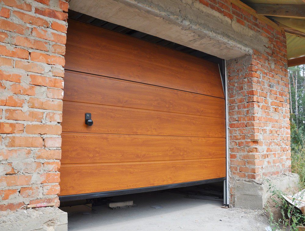 New Wooden Residential Garage Door — Garage Doors in Wollongong, NSW