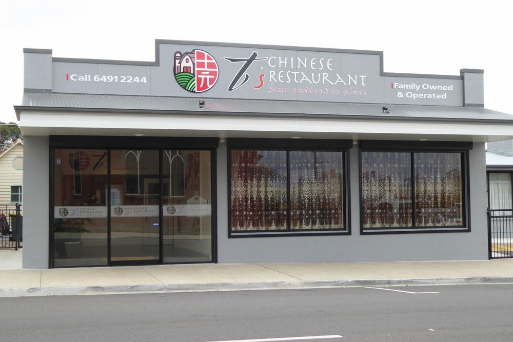 Chinese Restaurant With Glass Doors And Windows — Window Shutters in Wollongong, NSW