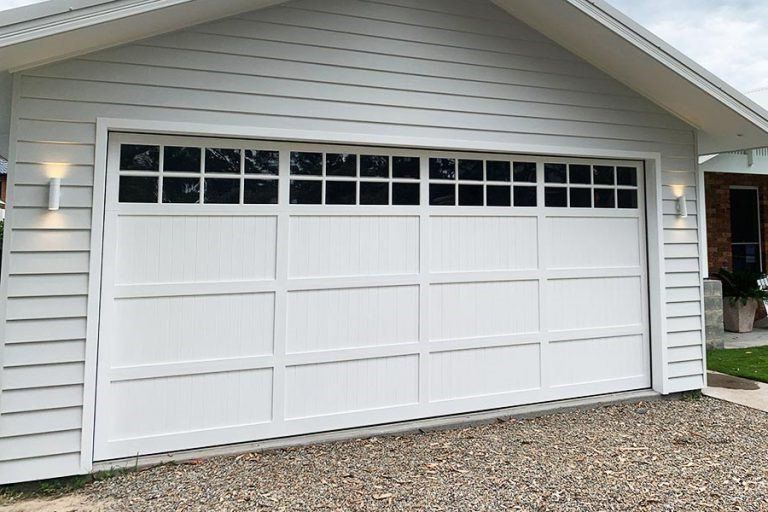 Custom Garage Door With Windows — Custom Garage Doors in Wollongong, NSW