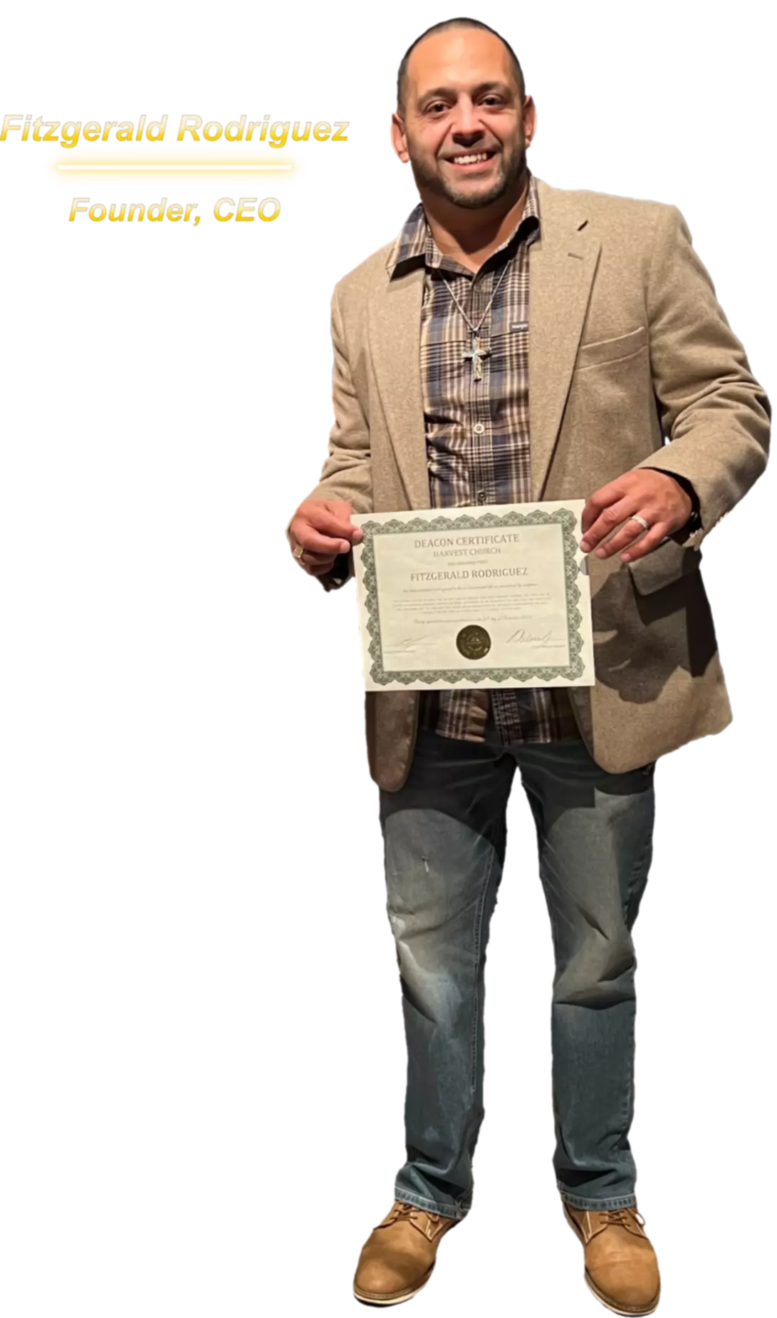 Founder and owner of Heavenly Construction LLC, Fitzgerald Rodriguez.