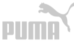 A puma logo with a shadow of a cat on a white background.