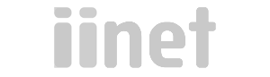 The word iinet is written in gray on a white background.