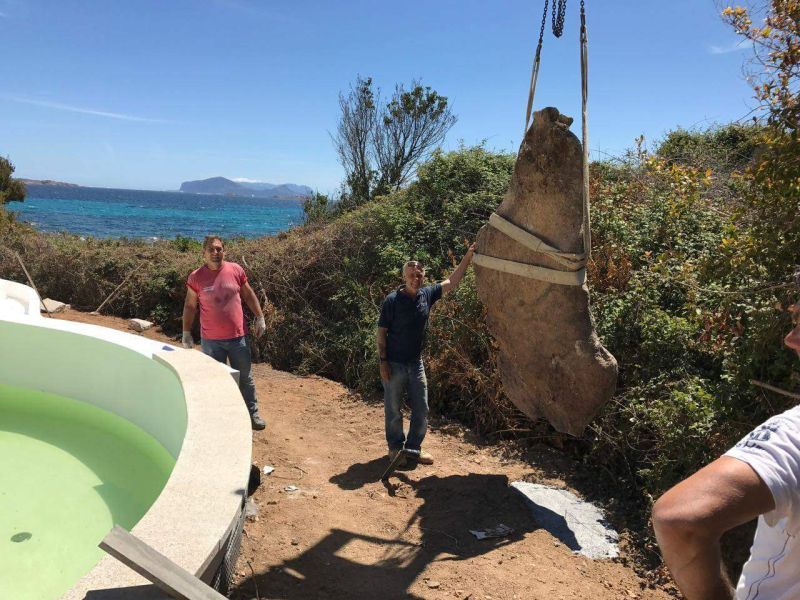 Piscina circondata da palme