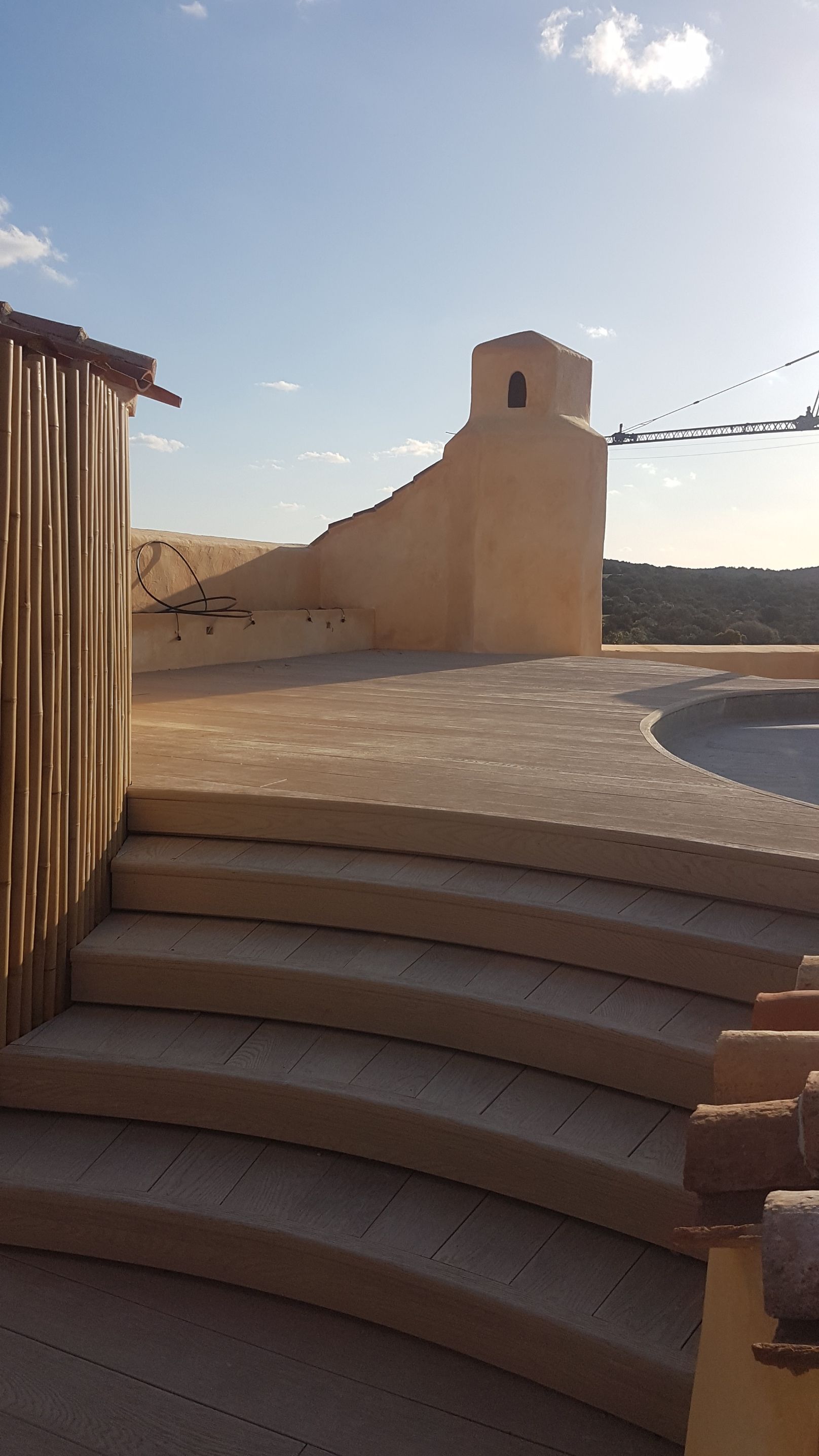 Scalinata e progetto di edilizia per esterni