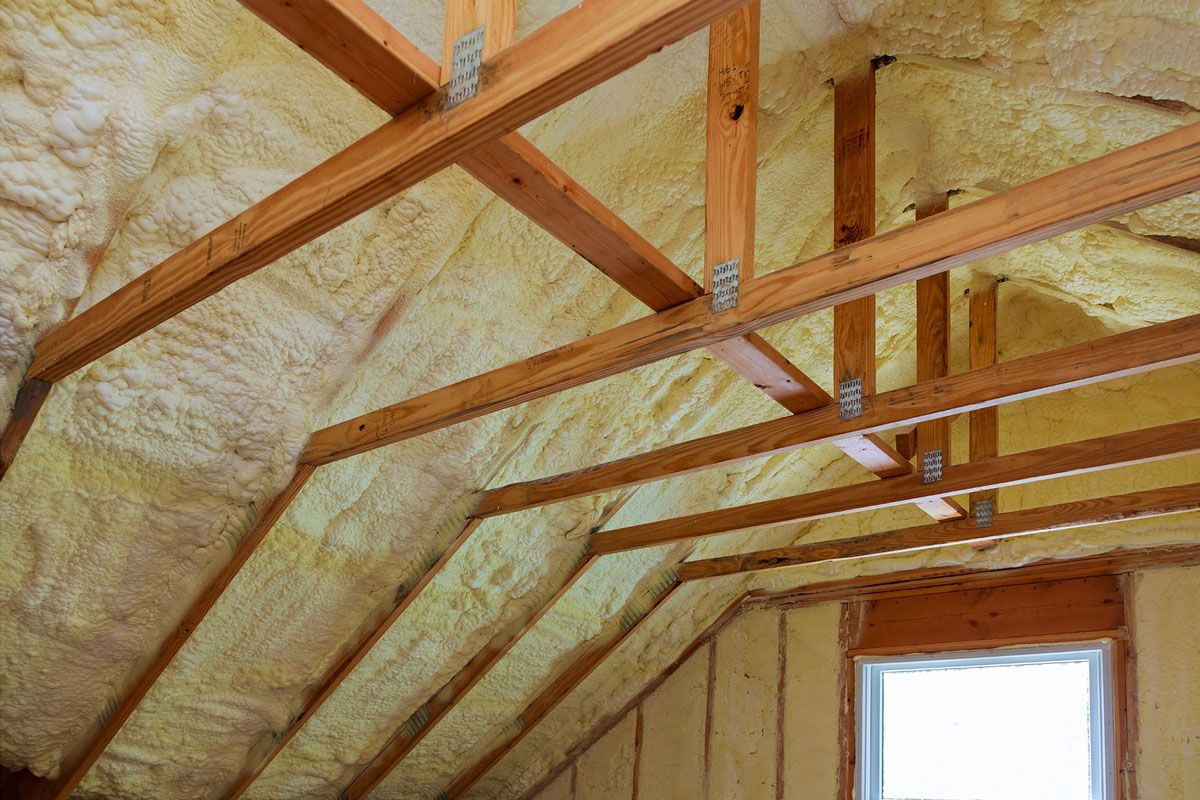Attic with insulation