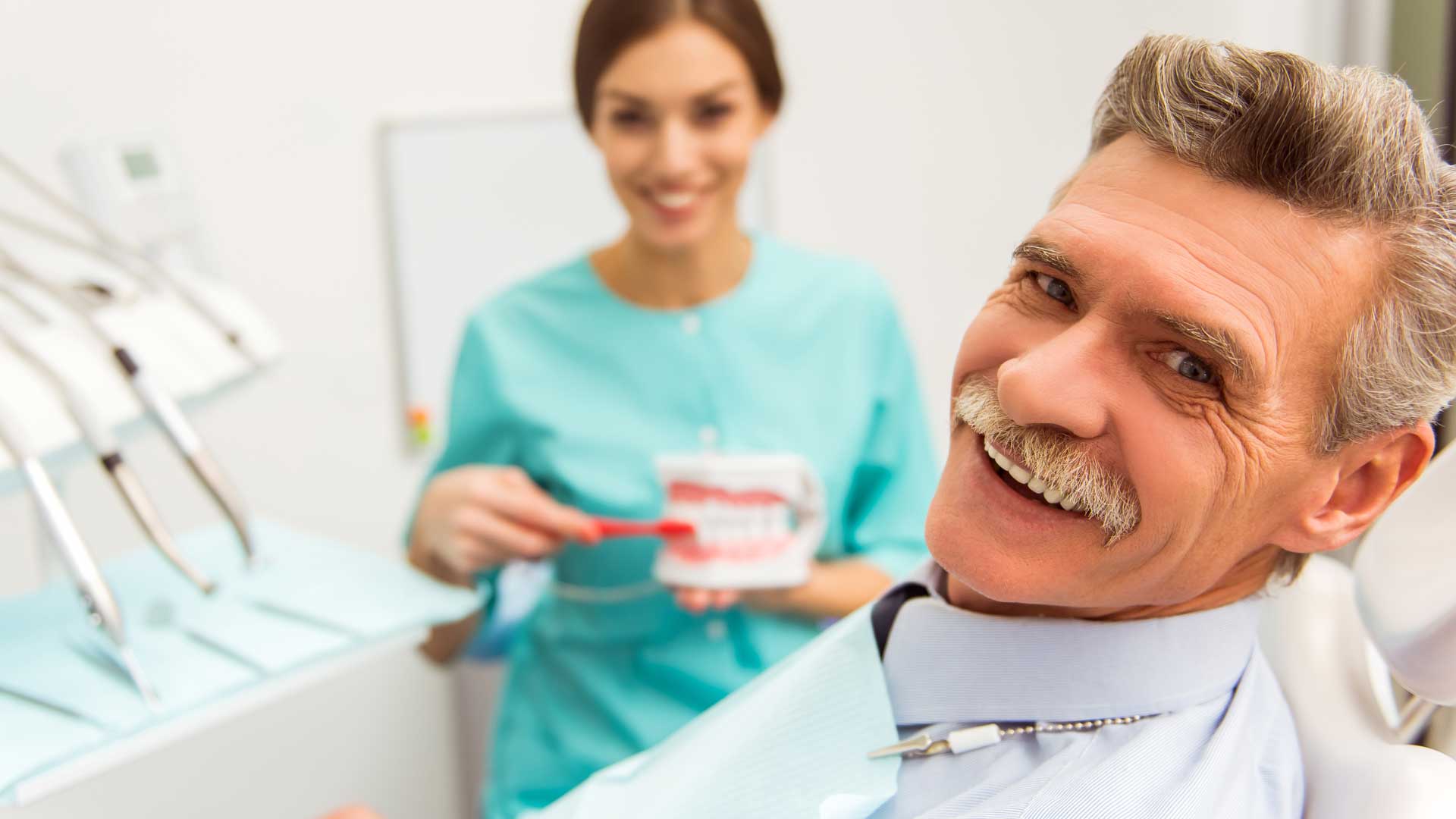 Patient After Dental implant procedure