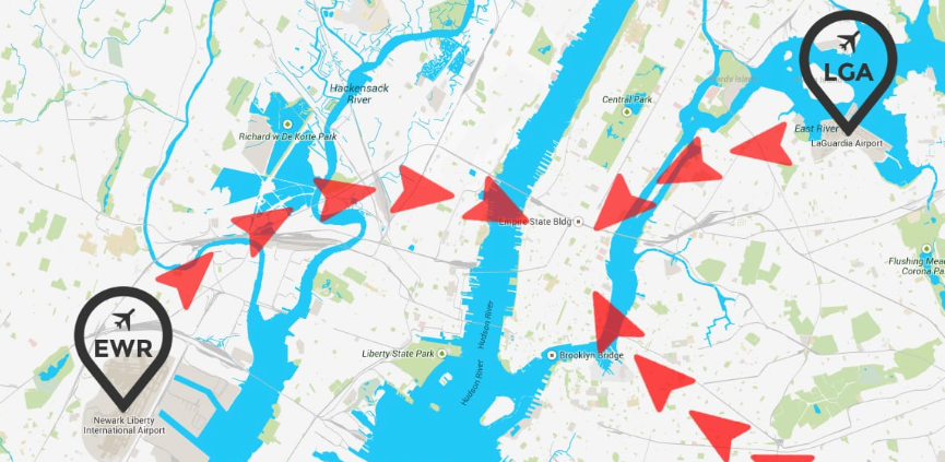 go from LGA to EWR