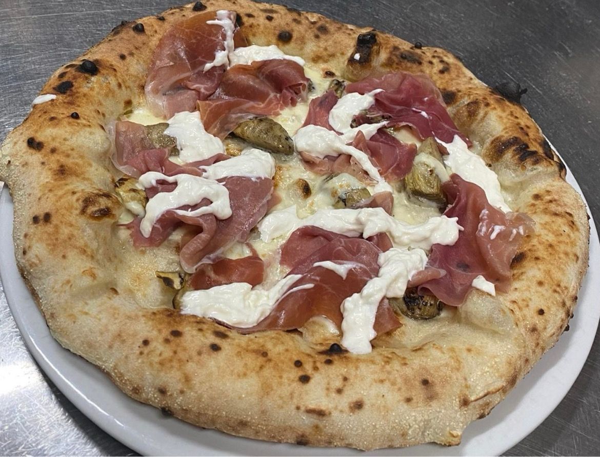 pizza con stracciatella