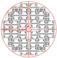 Cryogenic storage vial layout 