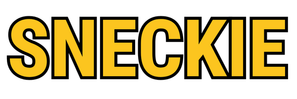 A yellow sign that says sneckie taxis on it