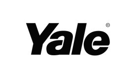A black and white yale logo on a white background.