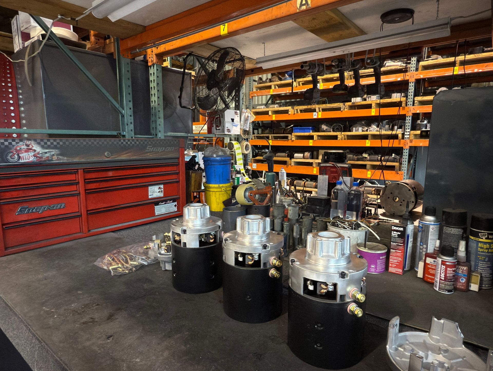 A warehouse filled with lots of tools and machinery