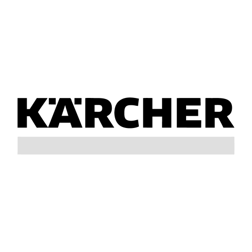 A black and white logo for karcher on a white background.
