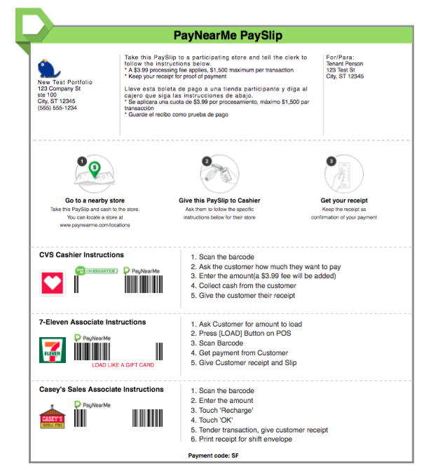 Ashoka Lion Tenant Rent Cash Pay Slip