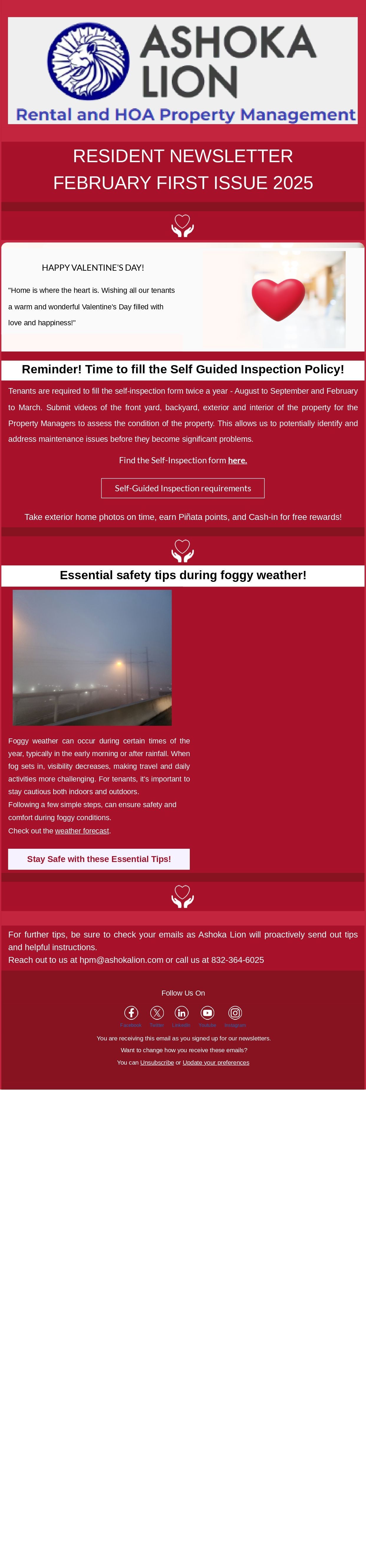 Ashoka Lion Tenant Newsletters