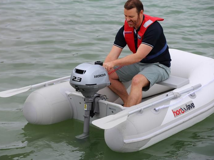 Honda portable outboard rage: Four-stroke reliability in a motor light enough to carry. 