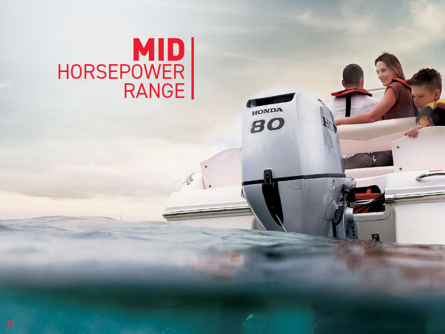 If there’s one category that caters to the widest range of Perth boaters, it’s Honda’s mid-range lineup. Spanning from 30 hp all the way up to 100 hp, these motors suit the way most of us actually use our boats.