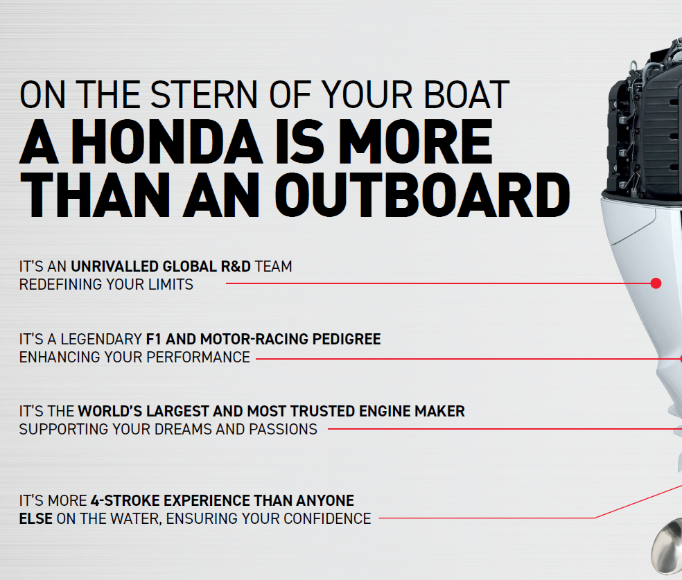Honda is more than an outboard, it's the world's largest and most trusted engine maker