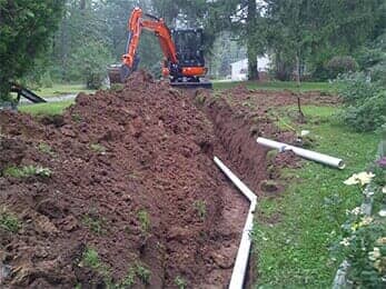 Excavation truck on working site - Septic Tank Pumping in Grantville, PA