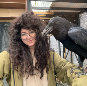 sheida and a raven