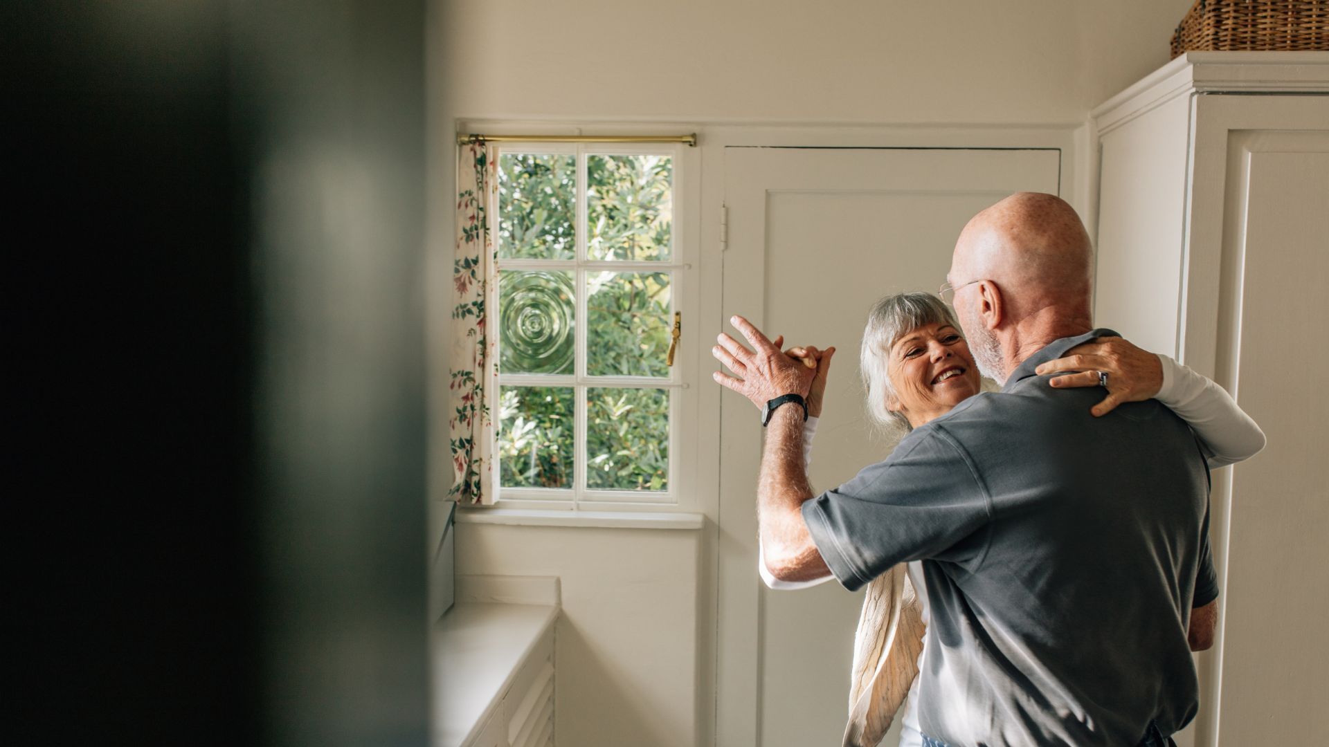 Older couple dancing