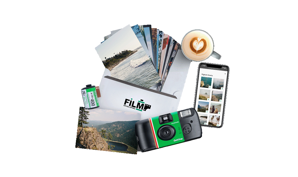 Our Film Processing services include developing disposable cameras and film, printing enlargements and digital downloads