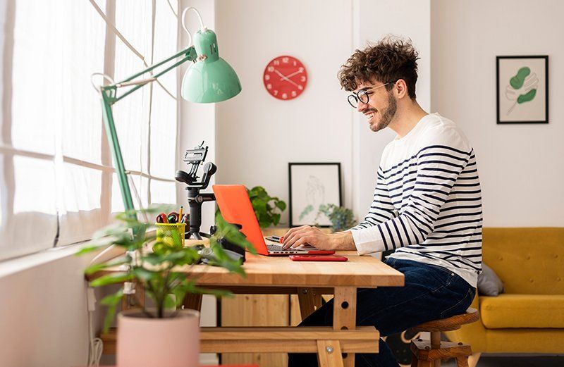 Man Using Laptop — Grapevine, TX — Silvas Law, PC